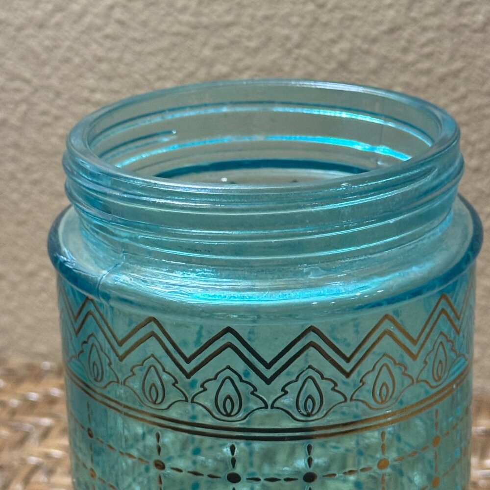 World Market  Jaipur Storage Container Decorative Glass Jar Lid - Picture 8 of 9